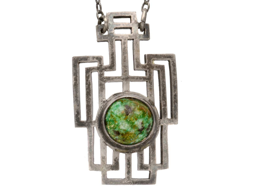 1930s Geometric Figure Pendant (on white background)