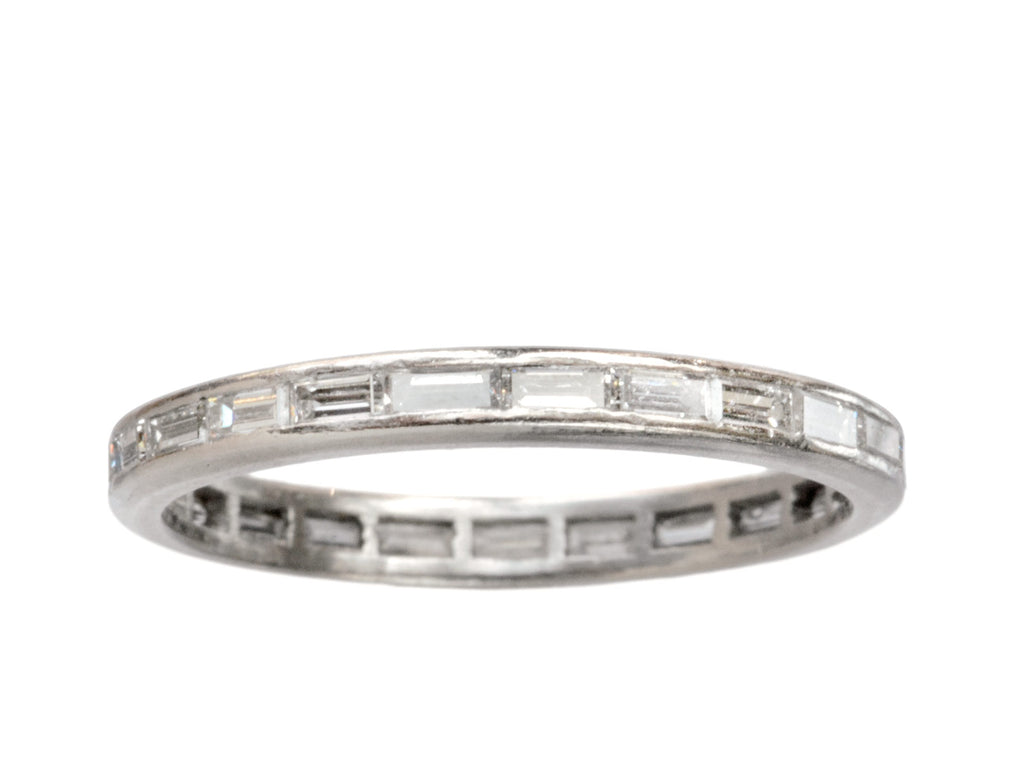 Mid 1900s Baguette Eternity Band (on white background)