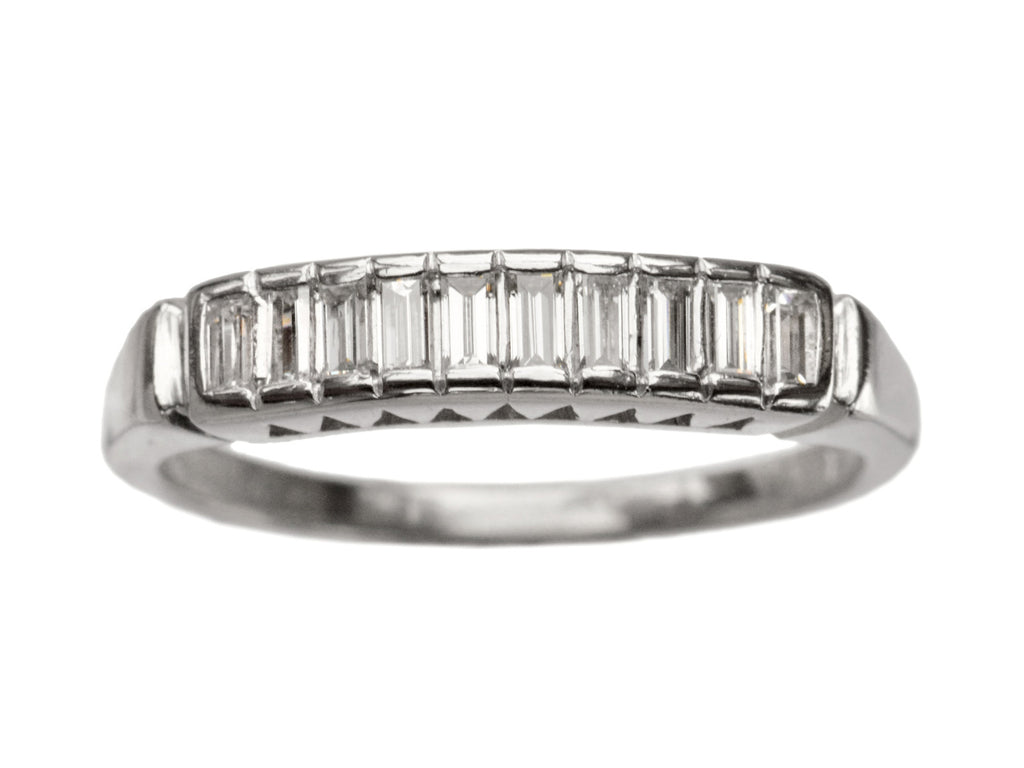 c1970 Baguette Filigree Band (on white background)
