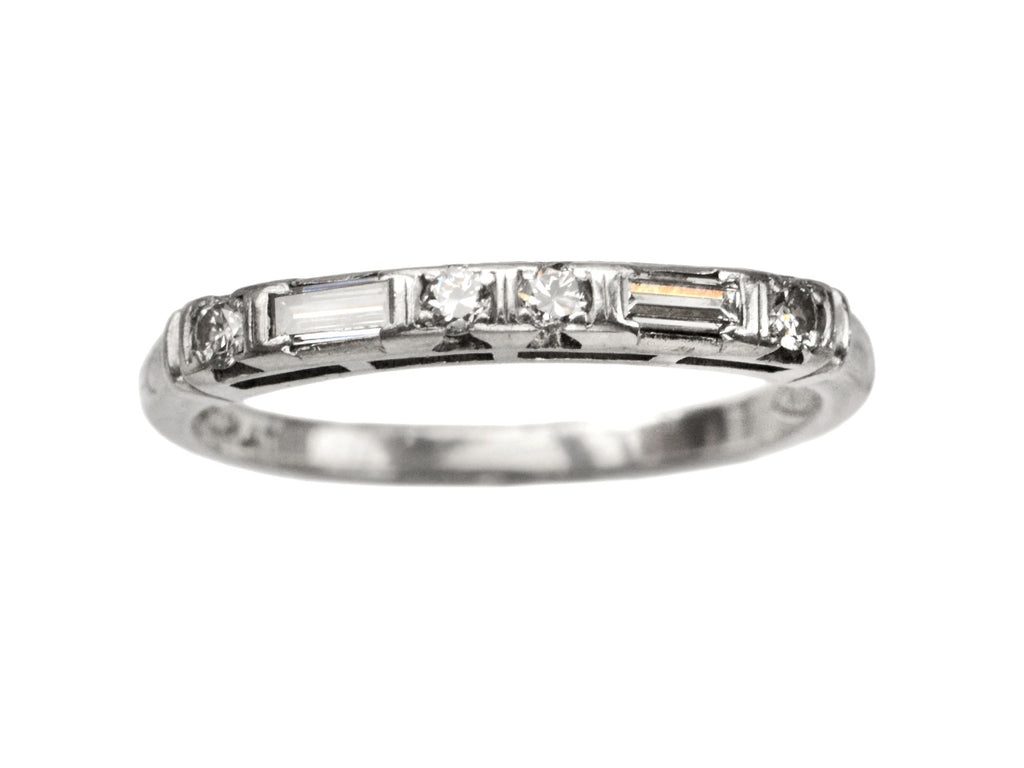 1930s Baguette Diamond Band (on white background)