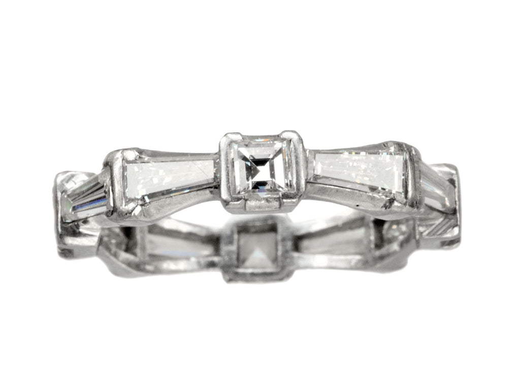 1960s Square & Taper Eternity Band (on white background)