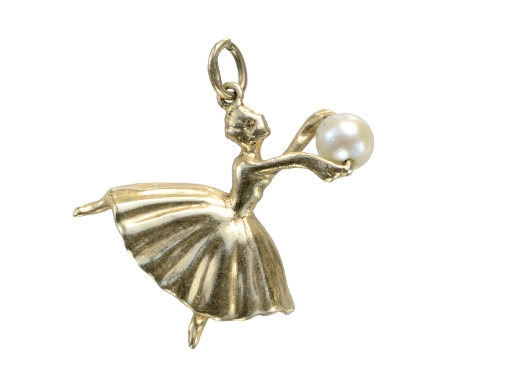 c1980 Ballerina Pearl Charm