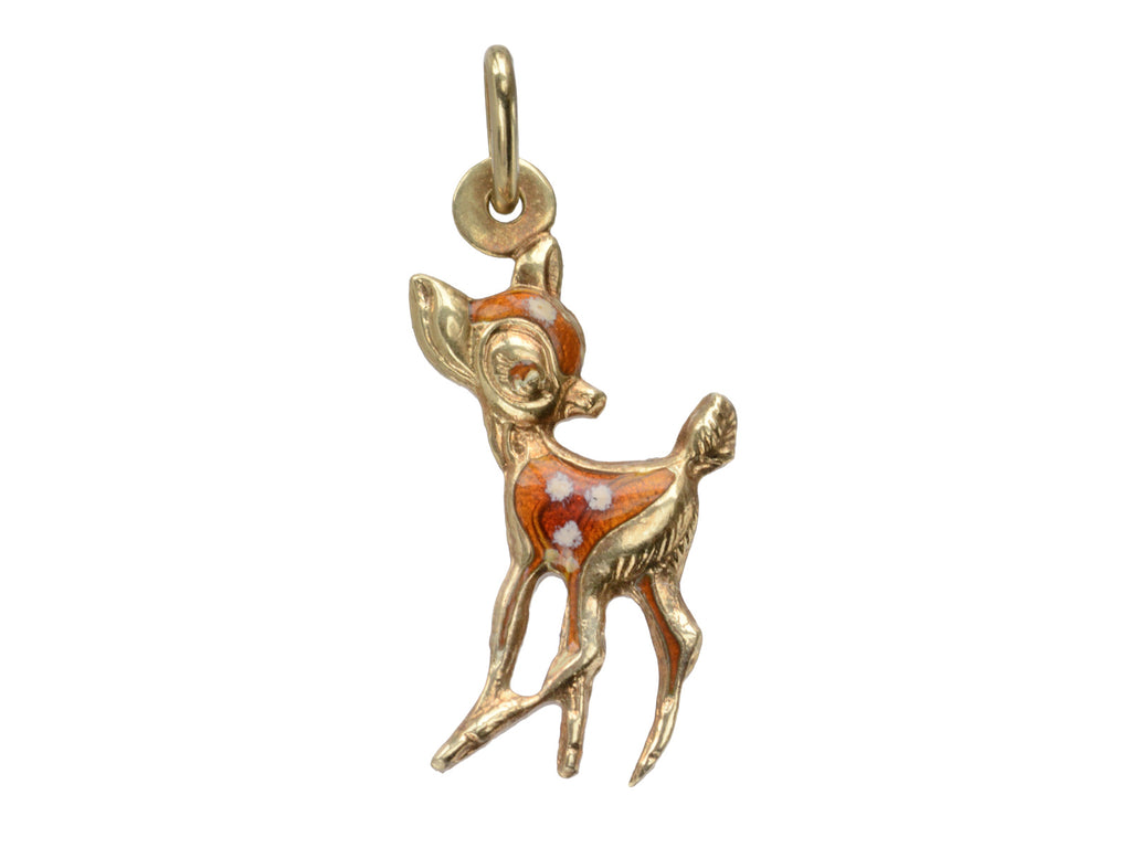 c1970 Enamel Bambi Charm (on white background)