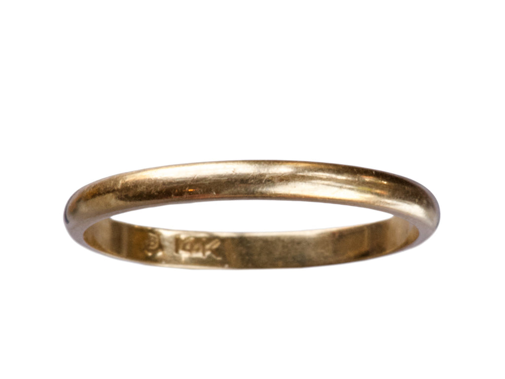 Vintage Thin Gold Band (on white background)