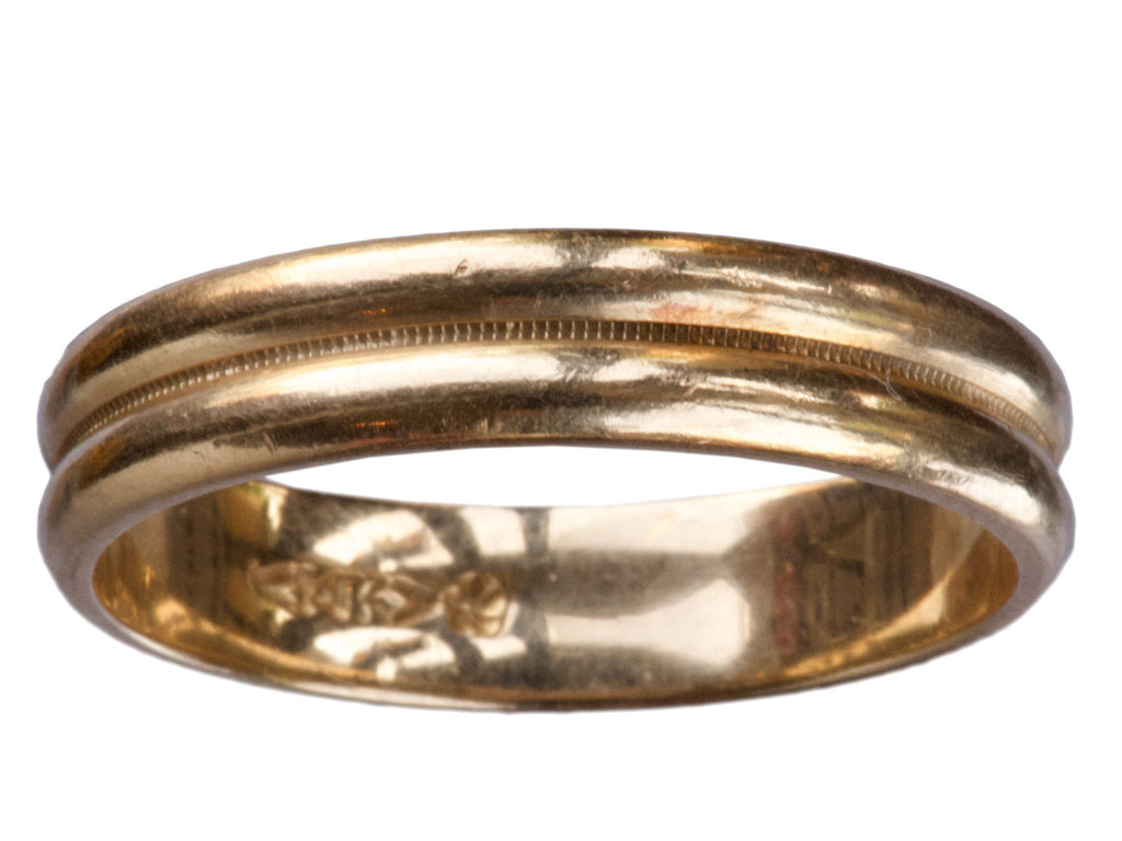 Mid 1900 Double Wedding Band (on white background)