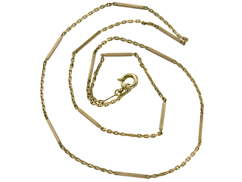 c1910 Bar Link Gold Chain (on white background)