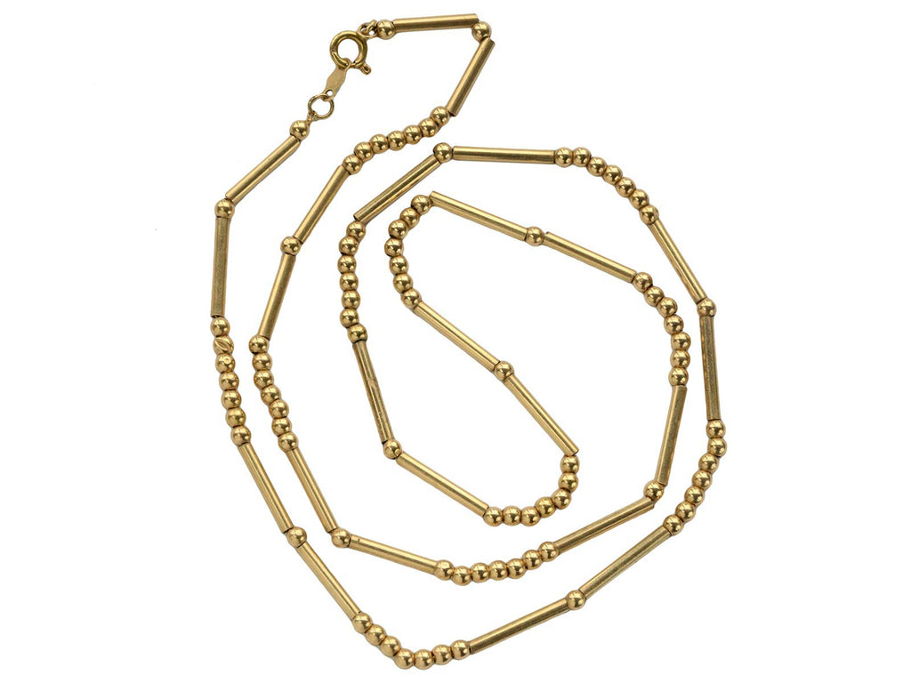 1960s Bead & Tube Necklace (on white background)