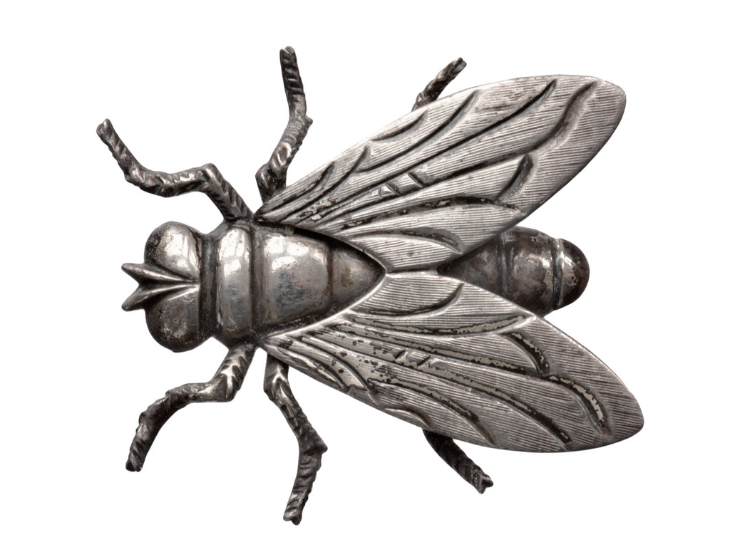 1950s Beaucraft Fly Brooch (on white background)