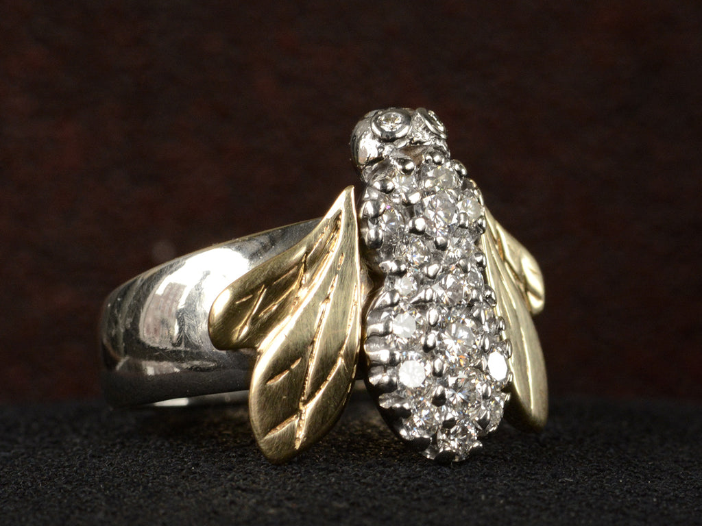 c1960 Diamond Bee Ring