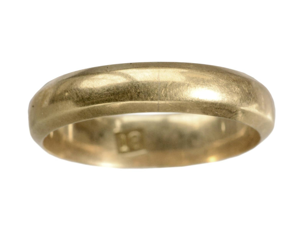 c1890 Beveled 18K Gold Band (on white background)