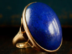 thumbnail of 1920s Massive Lapis Ring (side view)