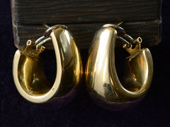1980s Large Gold Hoops
