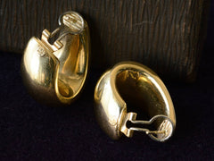 1980s Large Gold Hoops