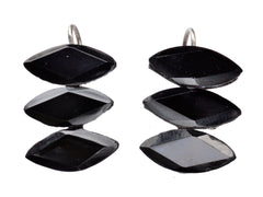 19th c. Black Vauxhall Earrings