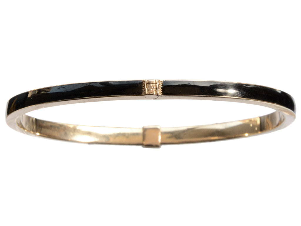 c1890 Black Enamel Bracelet (on white background)