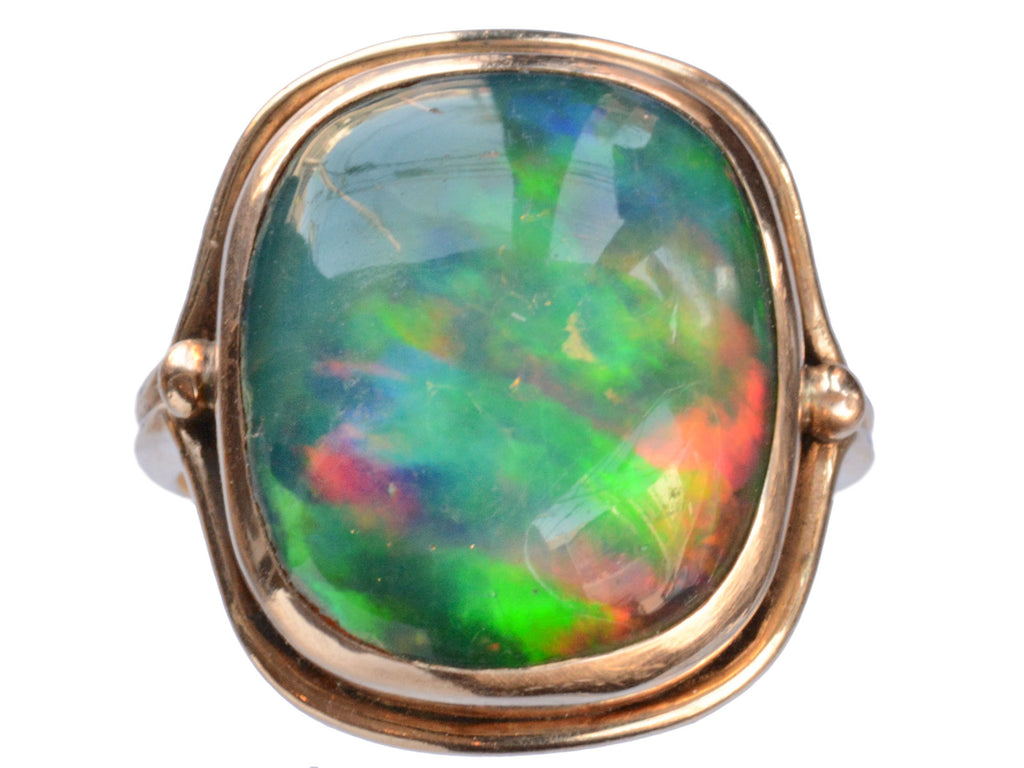 1920s Black Opal Ring (on white background)