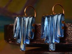 1920s Blue Deco Earrings