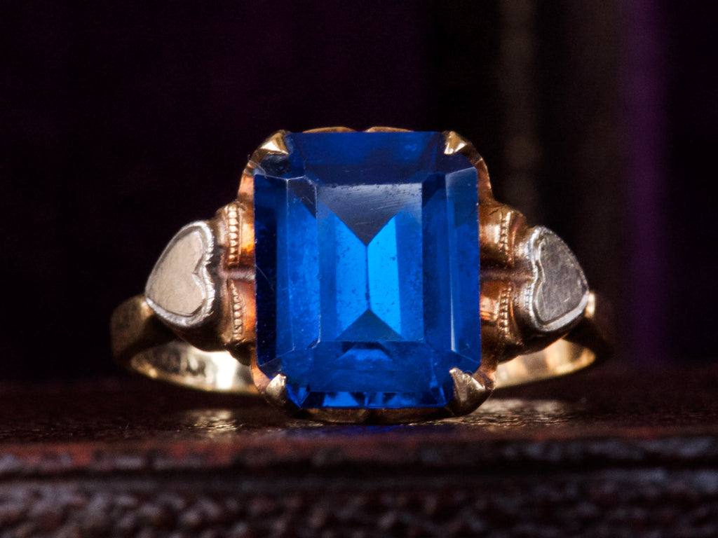 1930s Blue Crystal Ring (detail)