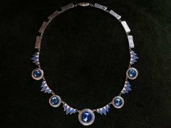 1920s Art Deco Blue Necklace