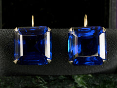 c1940 Large Cobalt Earrings