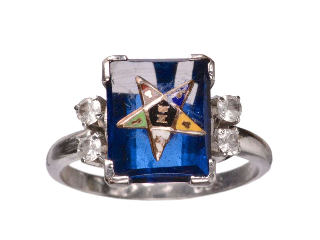 1930-40s Eastern Star Ring (on white background)