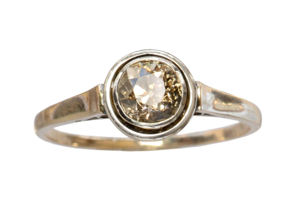 c1920 Art Deco Brown Diamond (on white background)