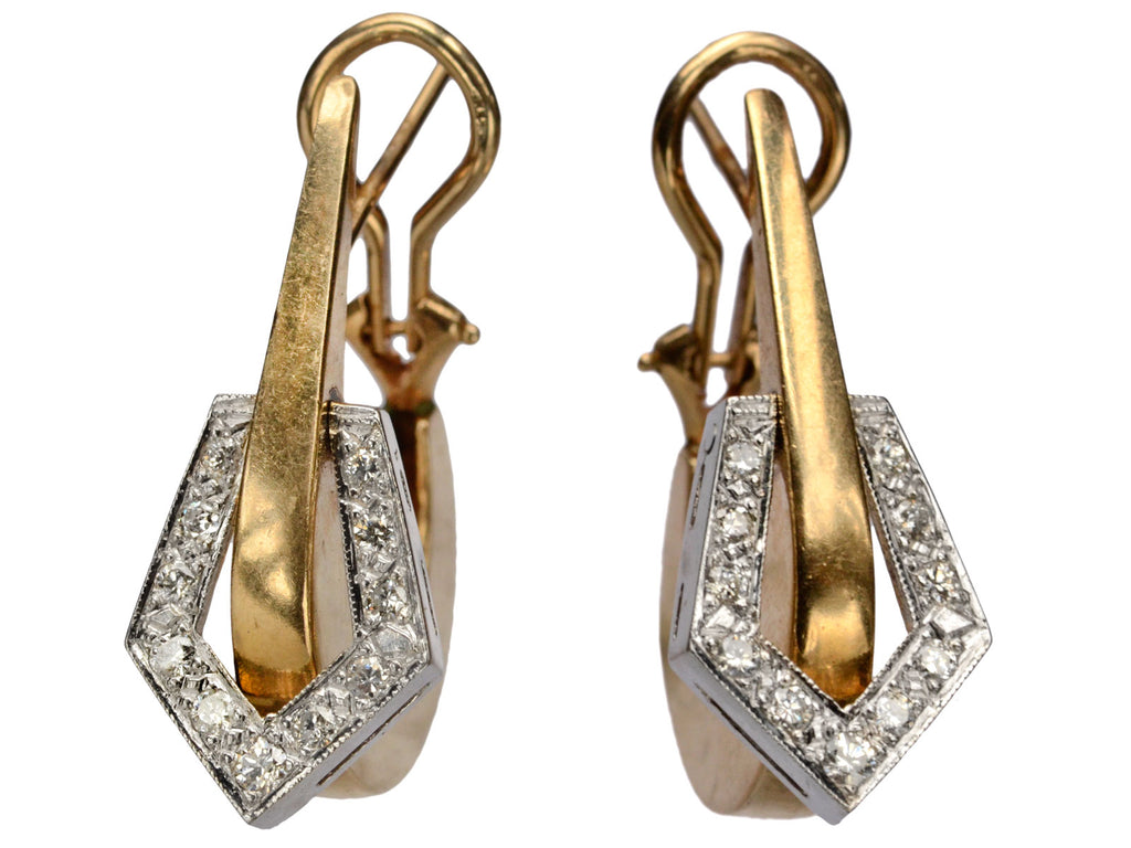 Vintage Spiky Diamond Earrings