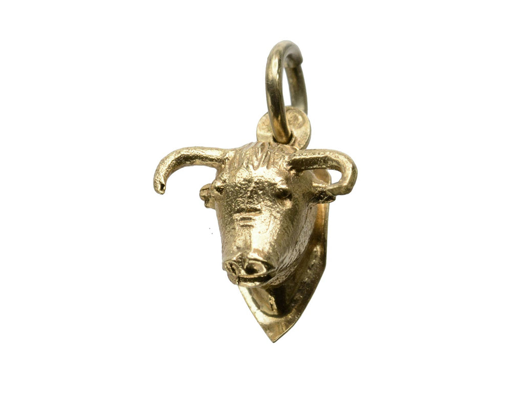 1950s Bull's Head Charm (on white background)