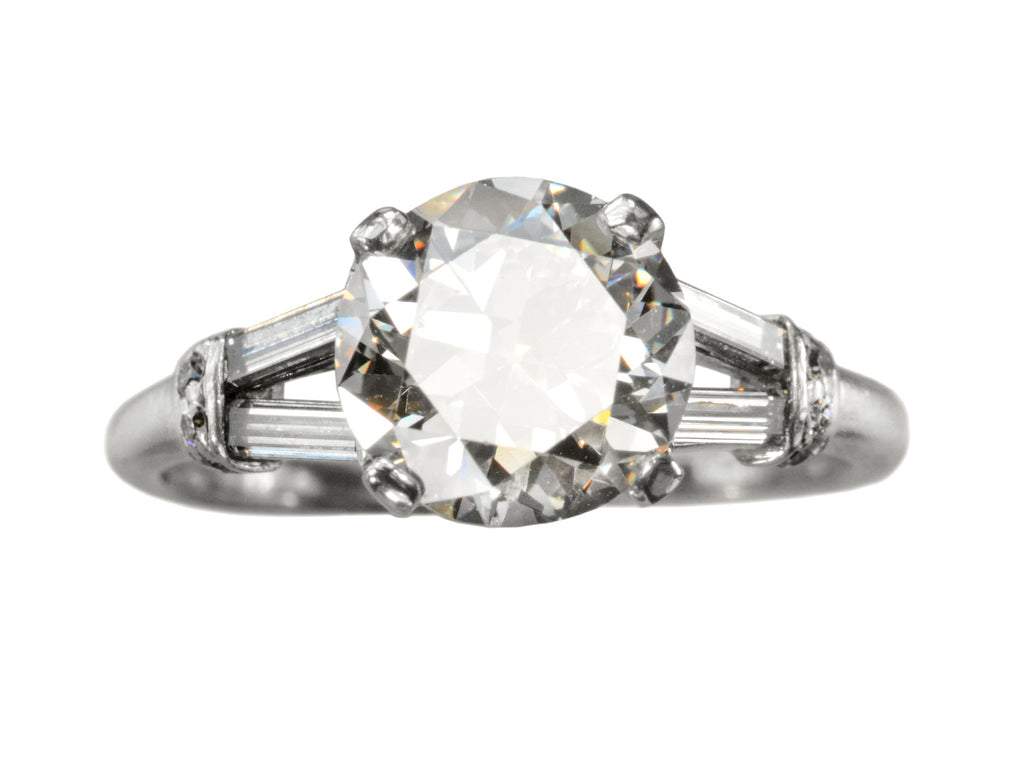 1930s J.E. Caldwell Engagement Ring (on white background)
