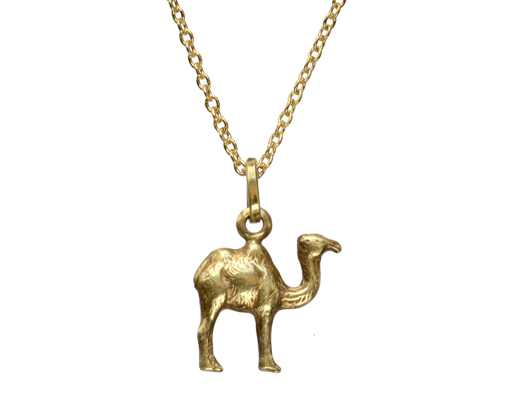 1950s Gold Camel Pendant (on white background)