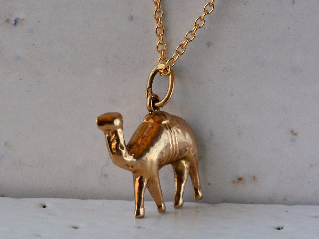 Vintage 18K Gold Camel Pendant