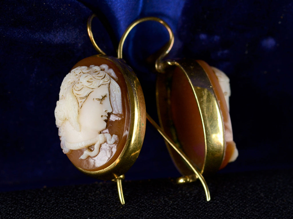 1880s Victorian Cameo Earrings