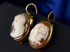 1880s Victorian Cameo Earrings