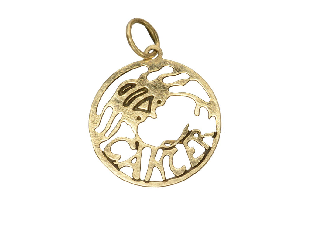 c1960 Cancer Zodiac Charm (on white background)