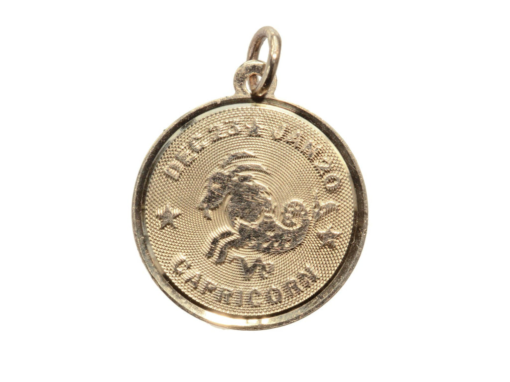c1970 Gold Capricorn Charm (on white background)