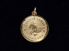 c1970 Gold Capricorn Charm