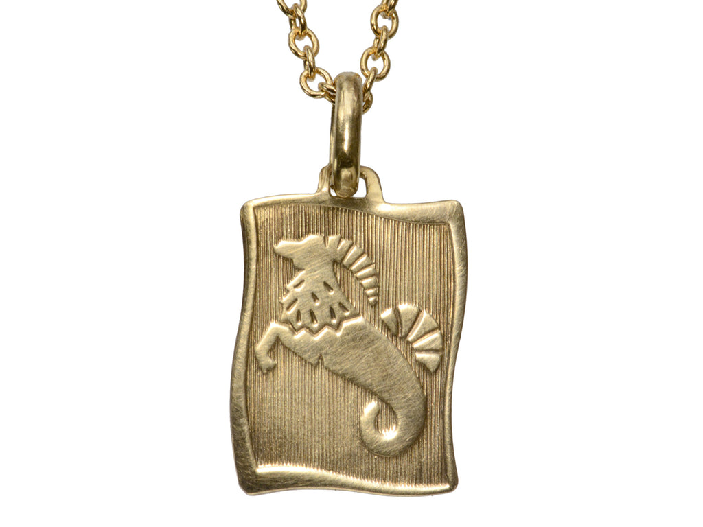 c1970 Gold Capricorn Pendant (on white background)