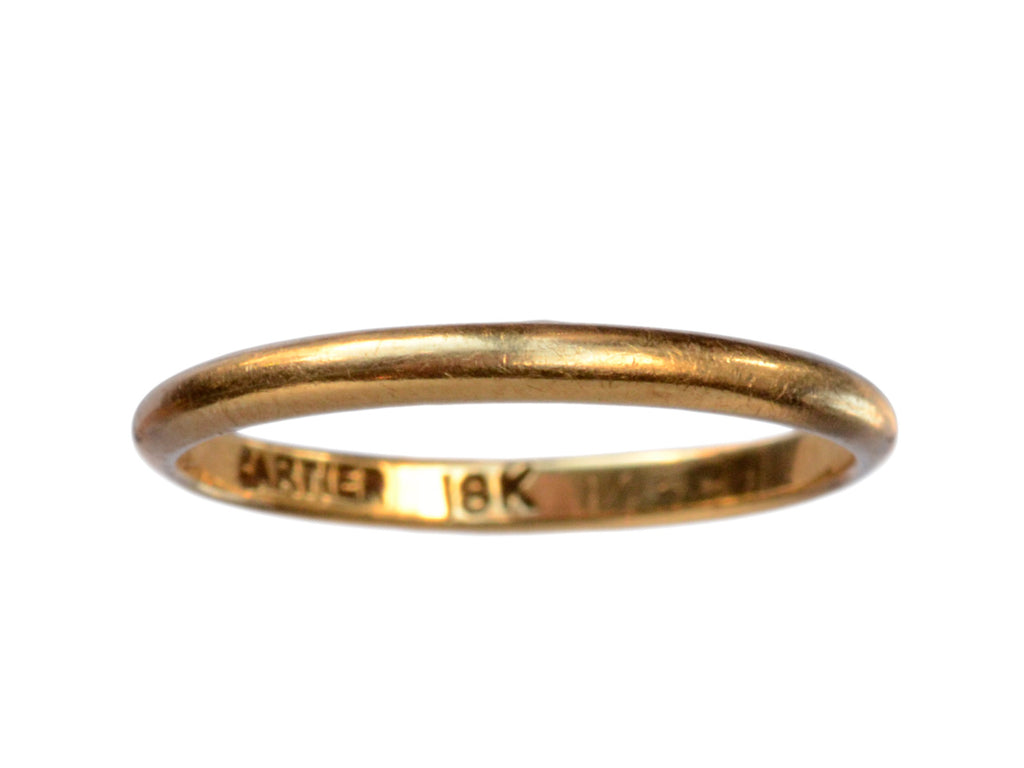 1950s Cartier Wedding Band, 18K (on white background)