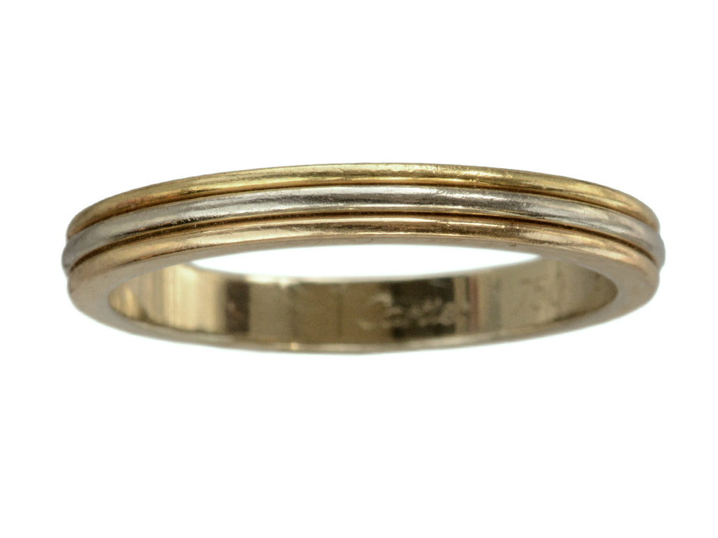 1980s Cartier Tri-Tone Band (on white background)