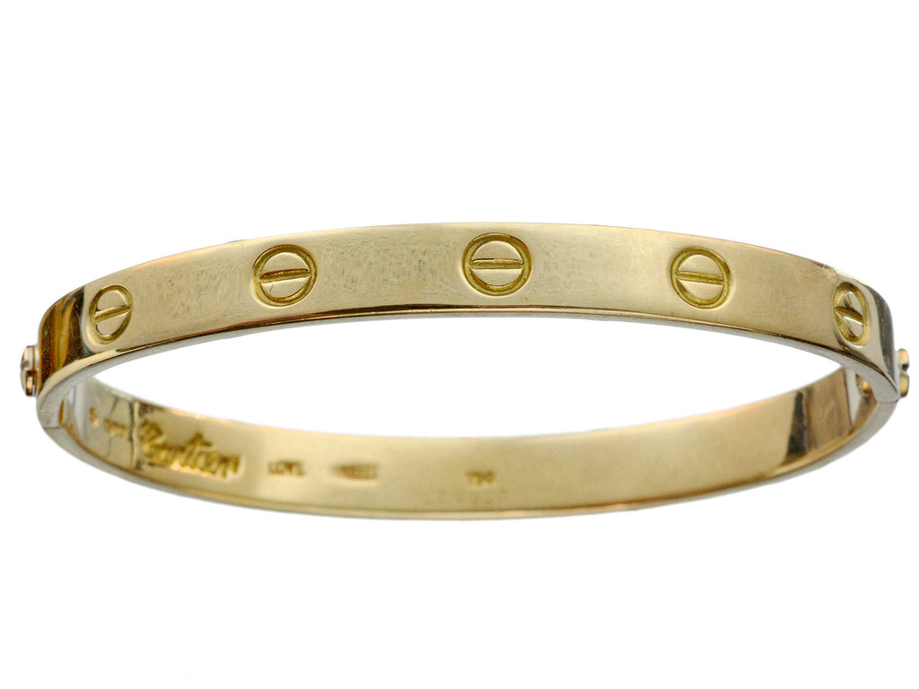 1970s French Cartier Love Bracelet (on white background)