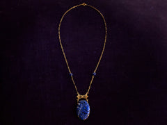 1920s Carved Lapis Necklace