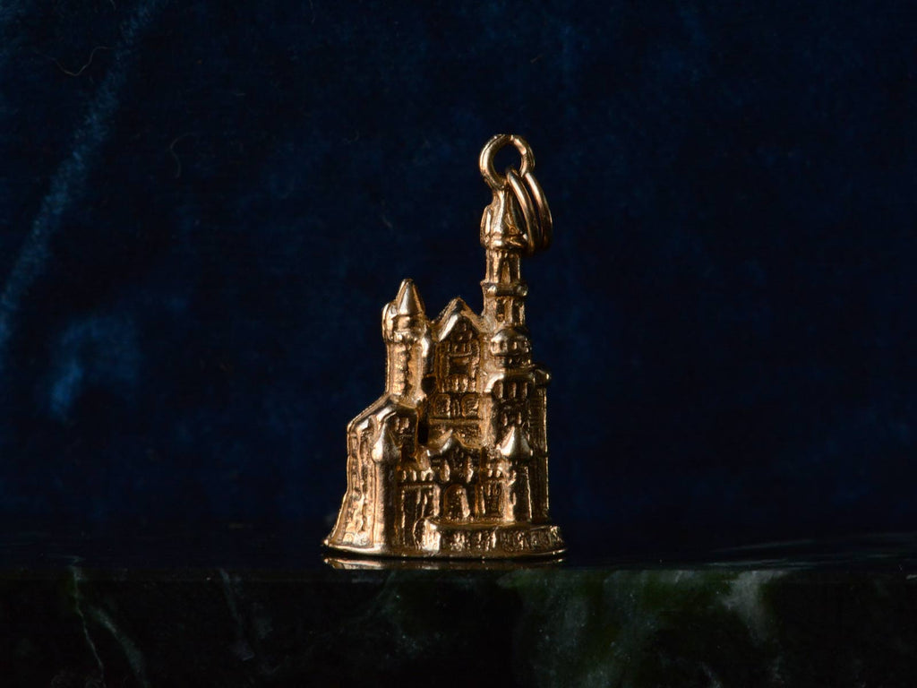 1980s Gold Castle Charm