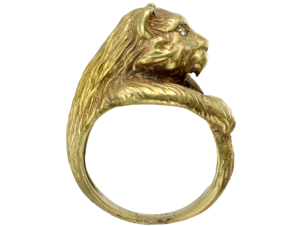 c1980 Figural Cat Ring (on white background)