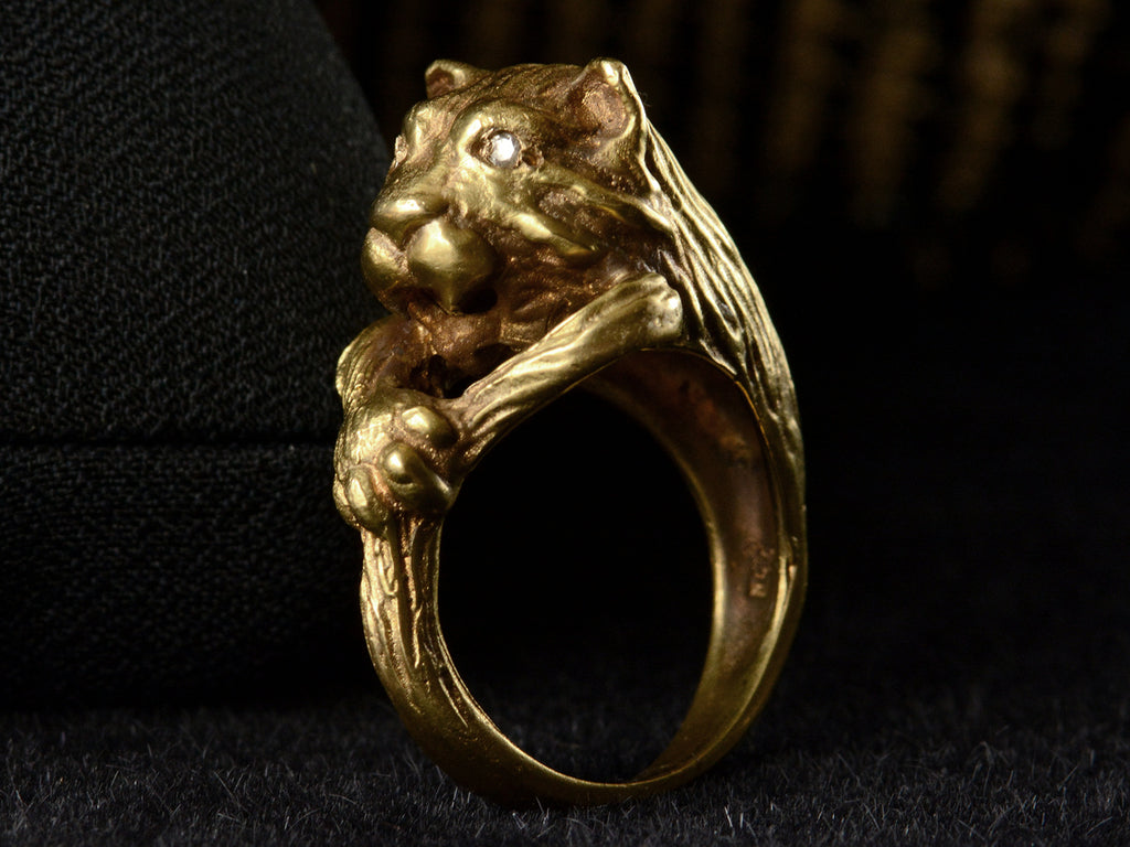 c1980 Figural Cat Ring