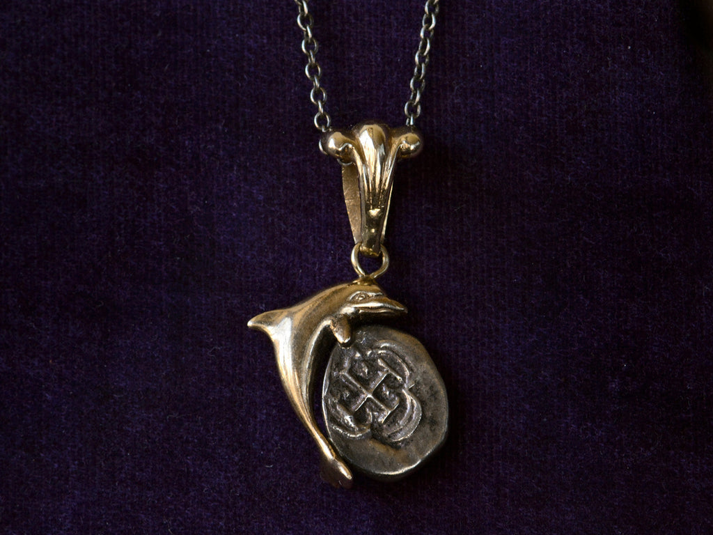 Dolphin & Celtic Coin Pendant