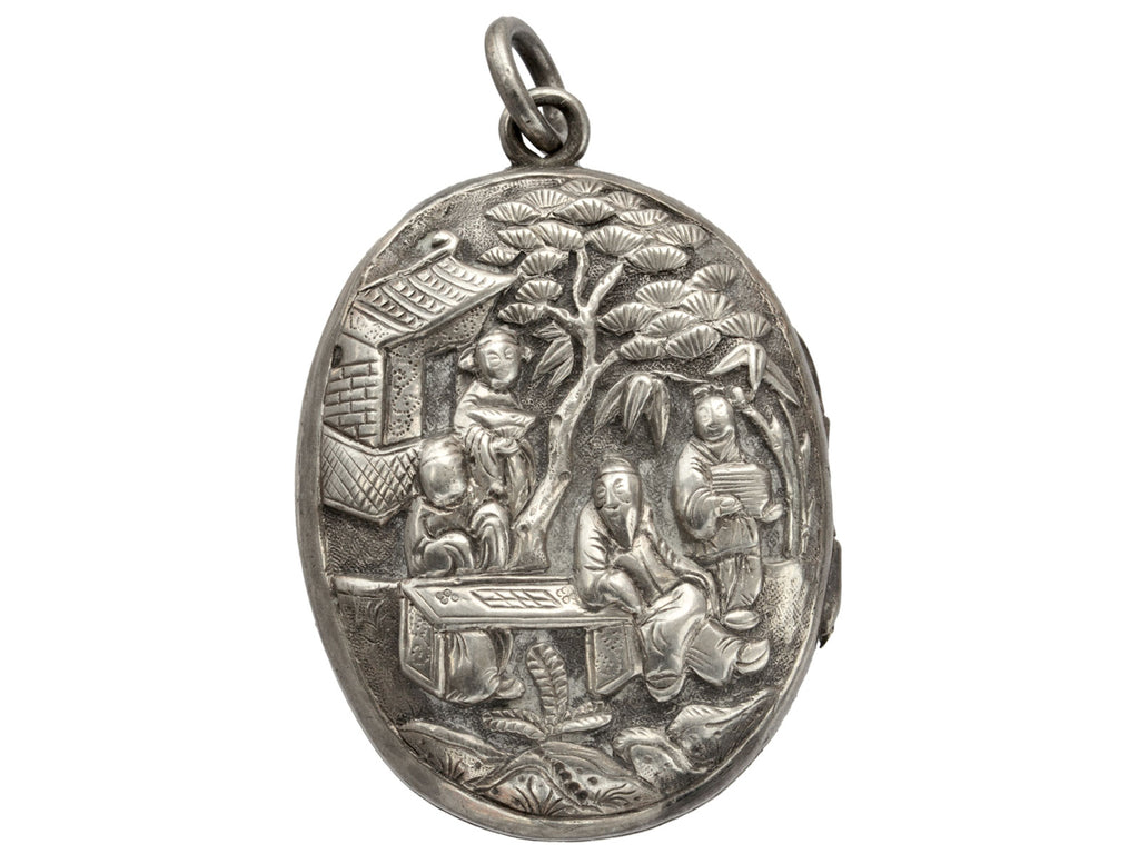 1890s Victorian Chinese Locket (on white background)