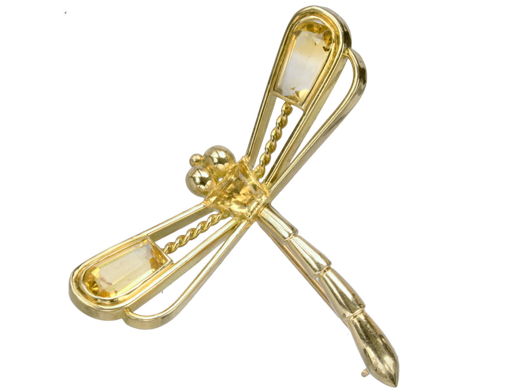 Vintage Dragonfly Brooch (on white background)