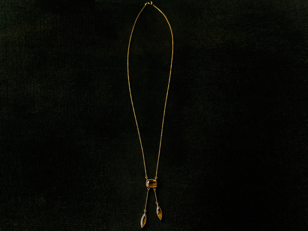 1900s Art Nouveau Citrine Necklace
