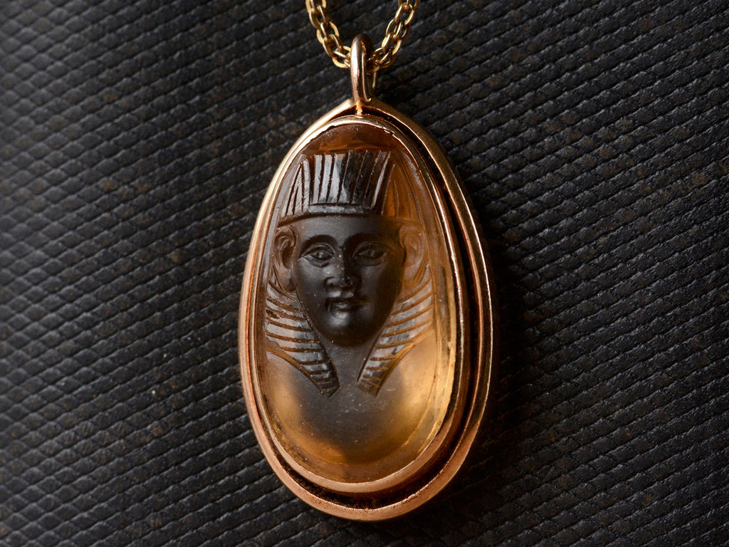 1880s Egyptian Revival Pharaoh Pendant