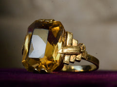c1930 Citrine Feather Ring